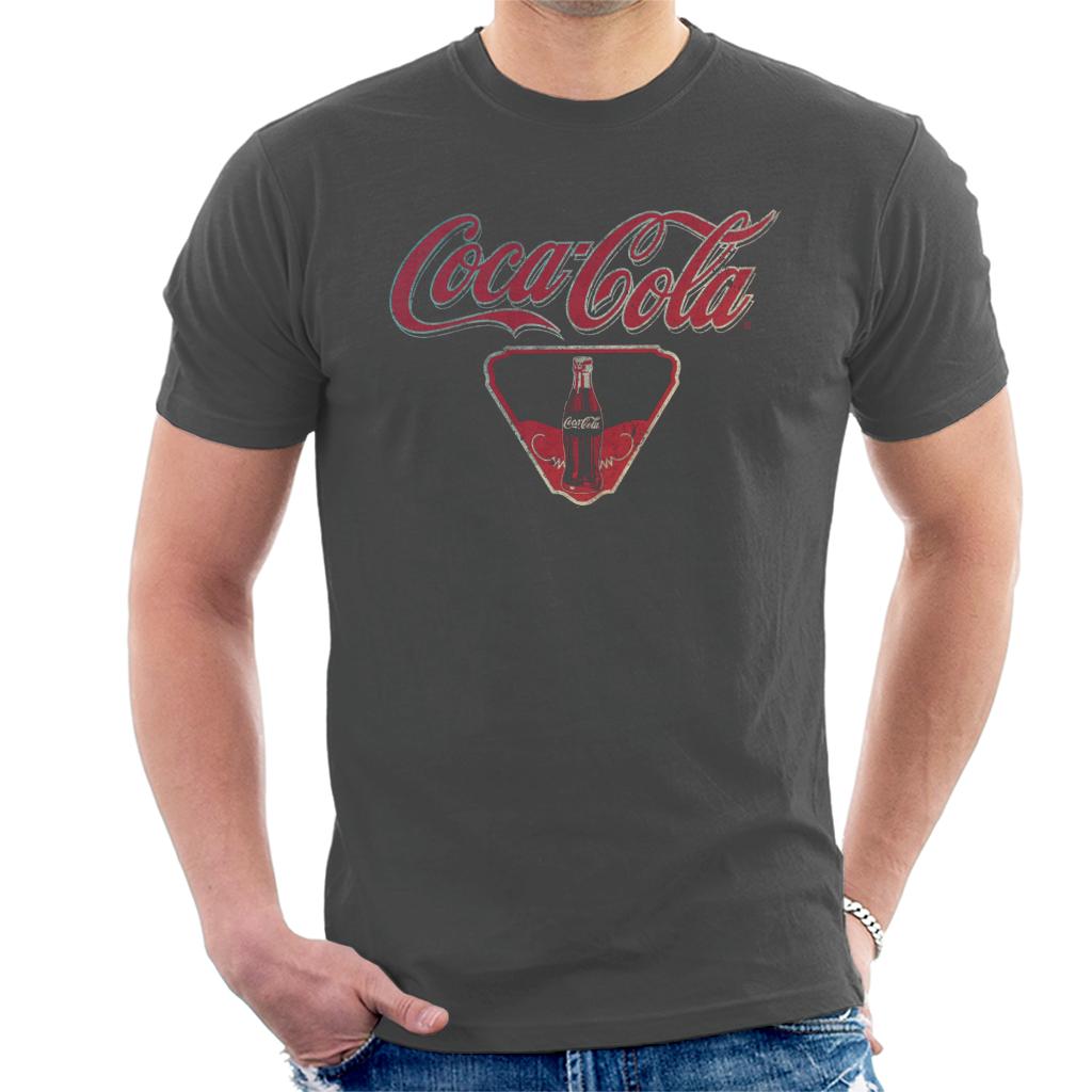 Coca Cola Vintage Bottle Logo Men's T-Shirt-ALL + EVERY