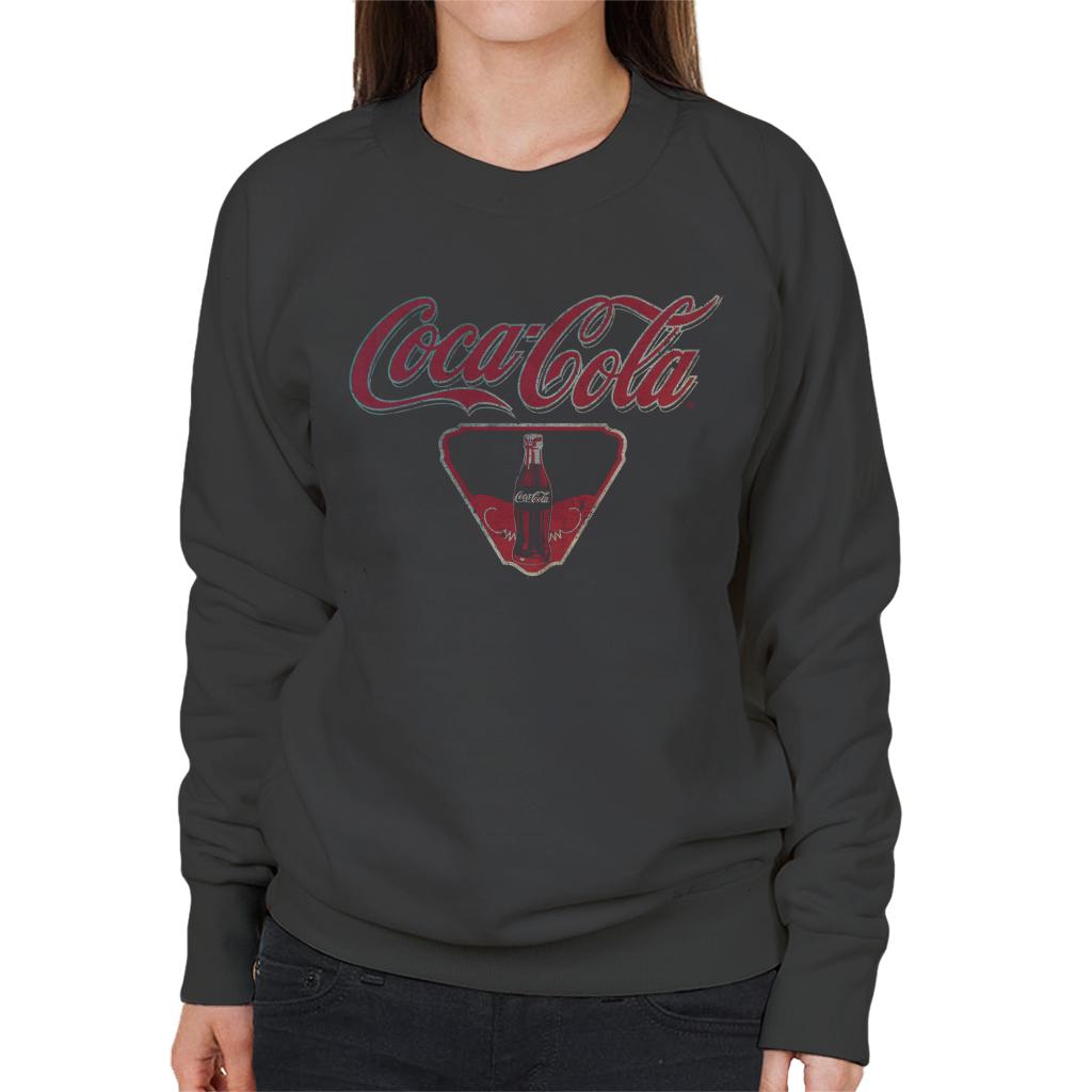 Coca Cola Vintage Bottle Logo Women's Sweatshirt-ALL + EVERY