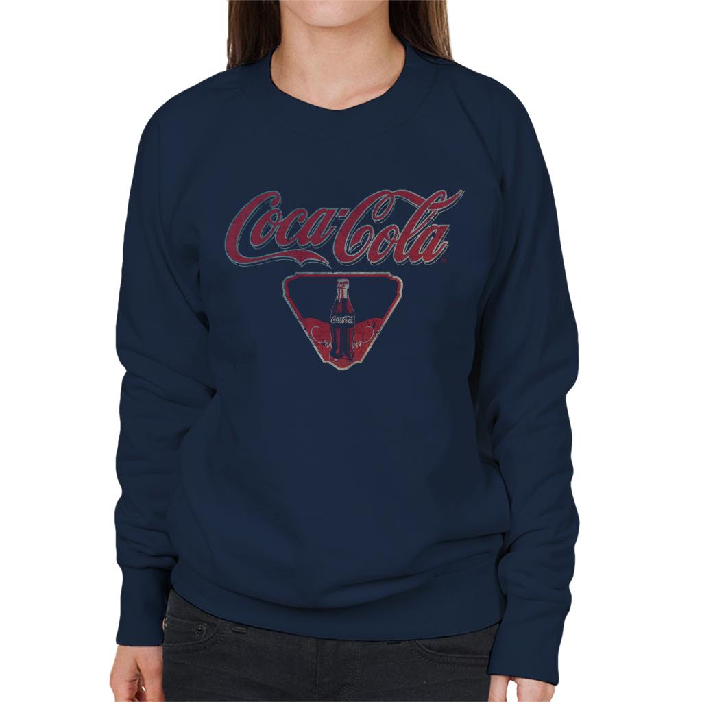 Coca Cola Vintage Bottle Logo Women's Sweatshirt-ALL + EVERY