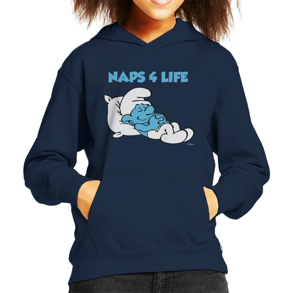 The Smurfs Naps 4 Life Kid's Hooded Sweatshirt-ALL + EVERY