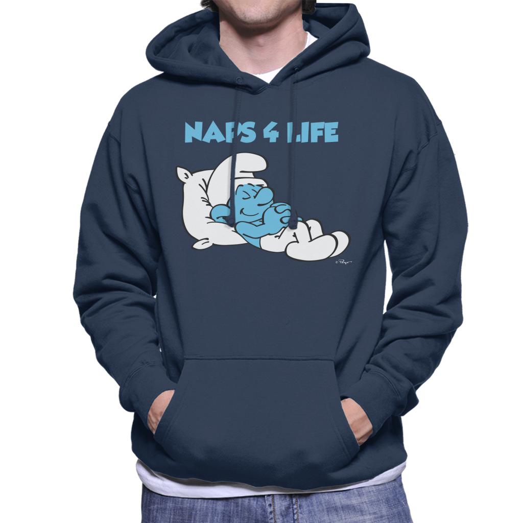 The Smurfs Naps 4 Life Men's Hooded Sweatshirt-ALL + EVERY