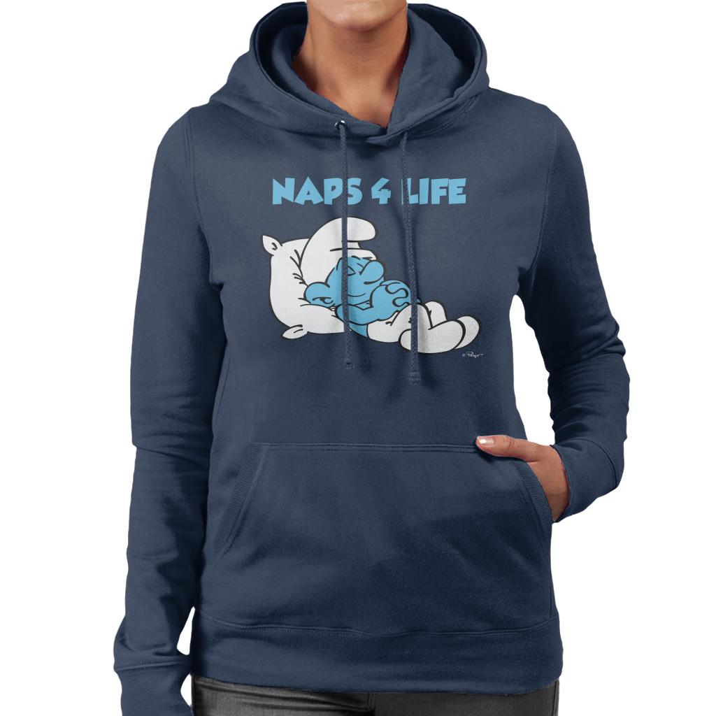 The Smurfs Naps 4 Life Women's Hooded Sweatshirt-ALL + EVERY