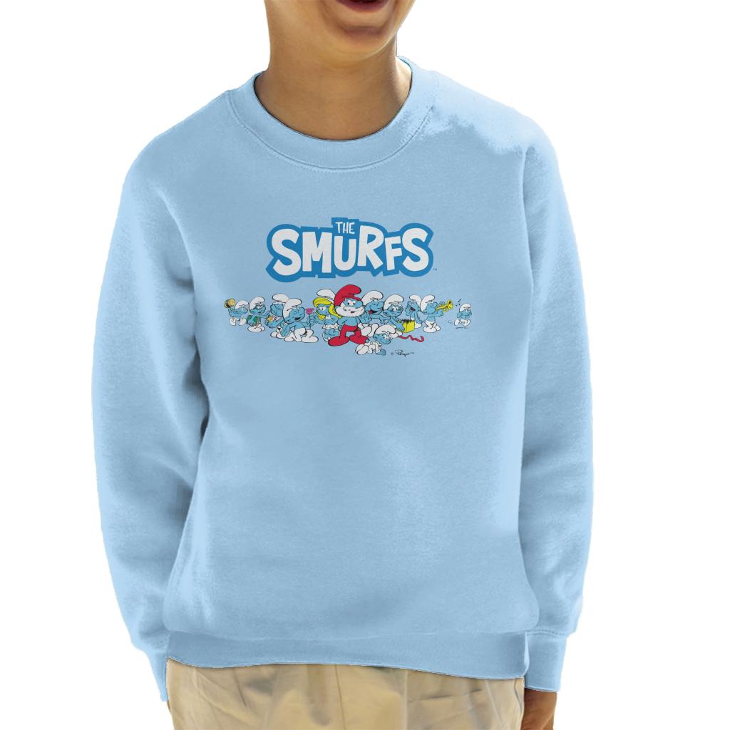 The Smurfs All Together Kid's Sweatshirt-ALL + EVERY