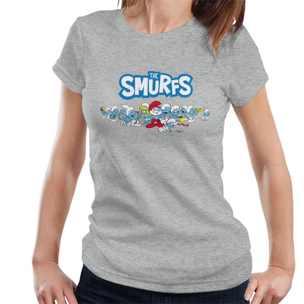 The Smurfs All Together Women's T-Shirt-ALL + EVERY