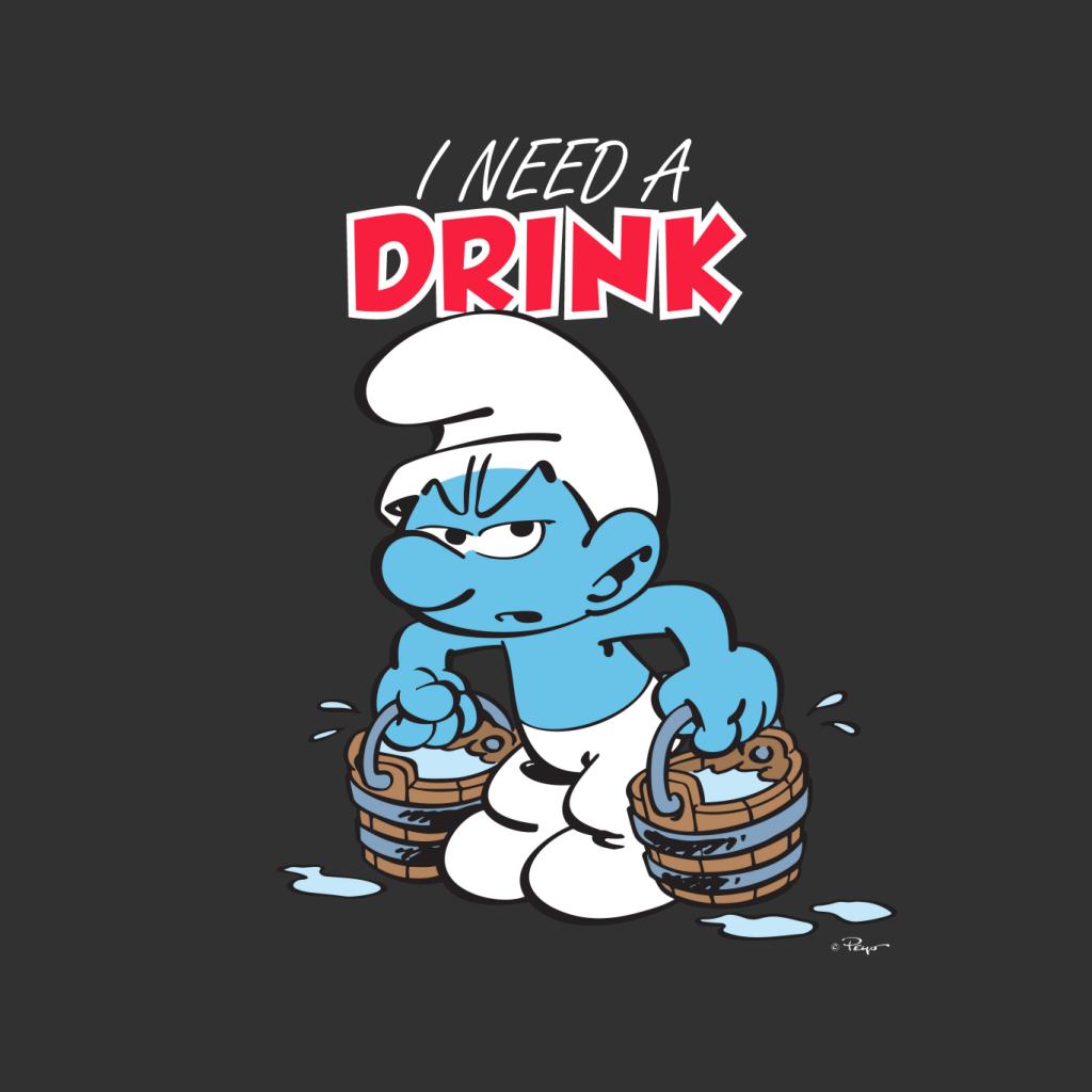 The Smurfs I Need A Drink Kid's T-Shirt-ALL + EVERY