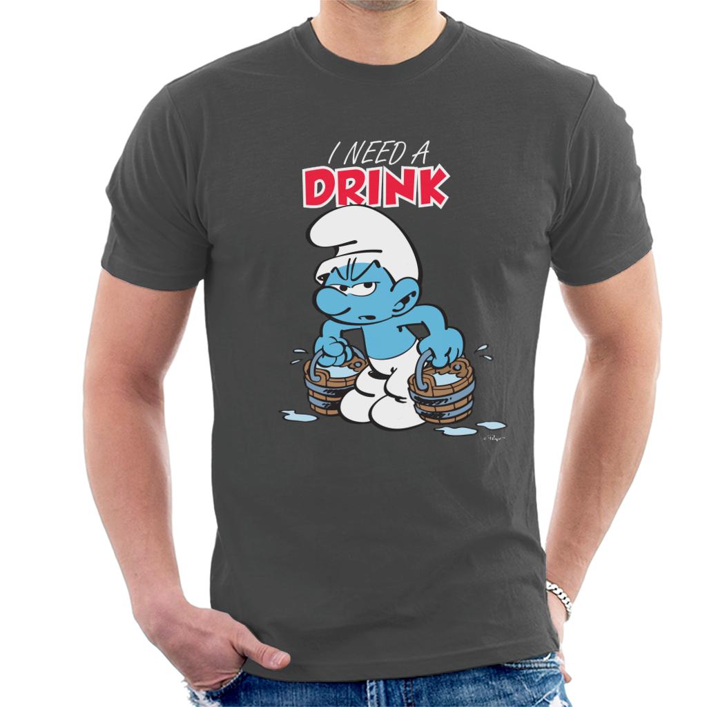 The Smurfs I Need A Drink Men's T-Shirt-ALL + EVERY