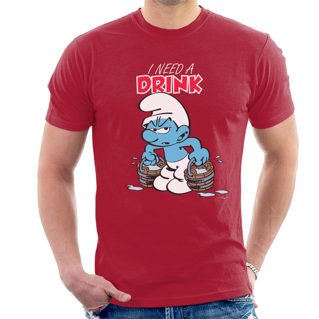 The Smurfs I Need A Drink Men's T-Shirt-ALL + EVERY