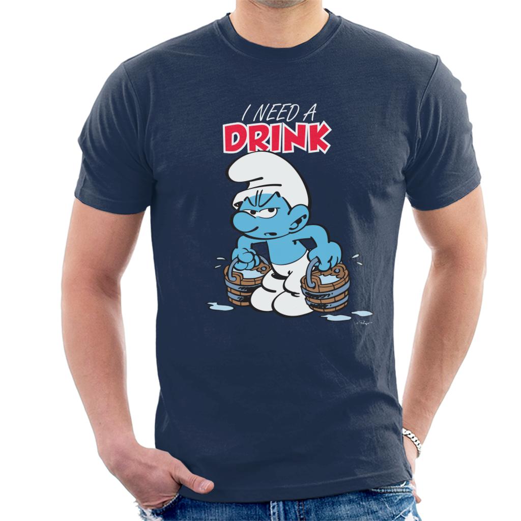 The Smurfs I Need A Drink Men's T-Shirt-ALL + EVERY