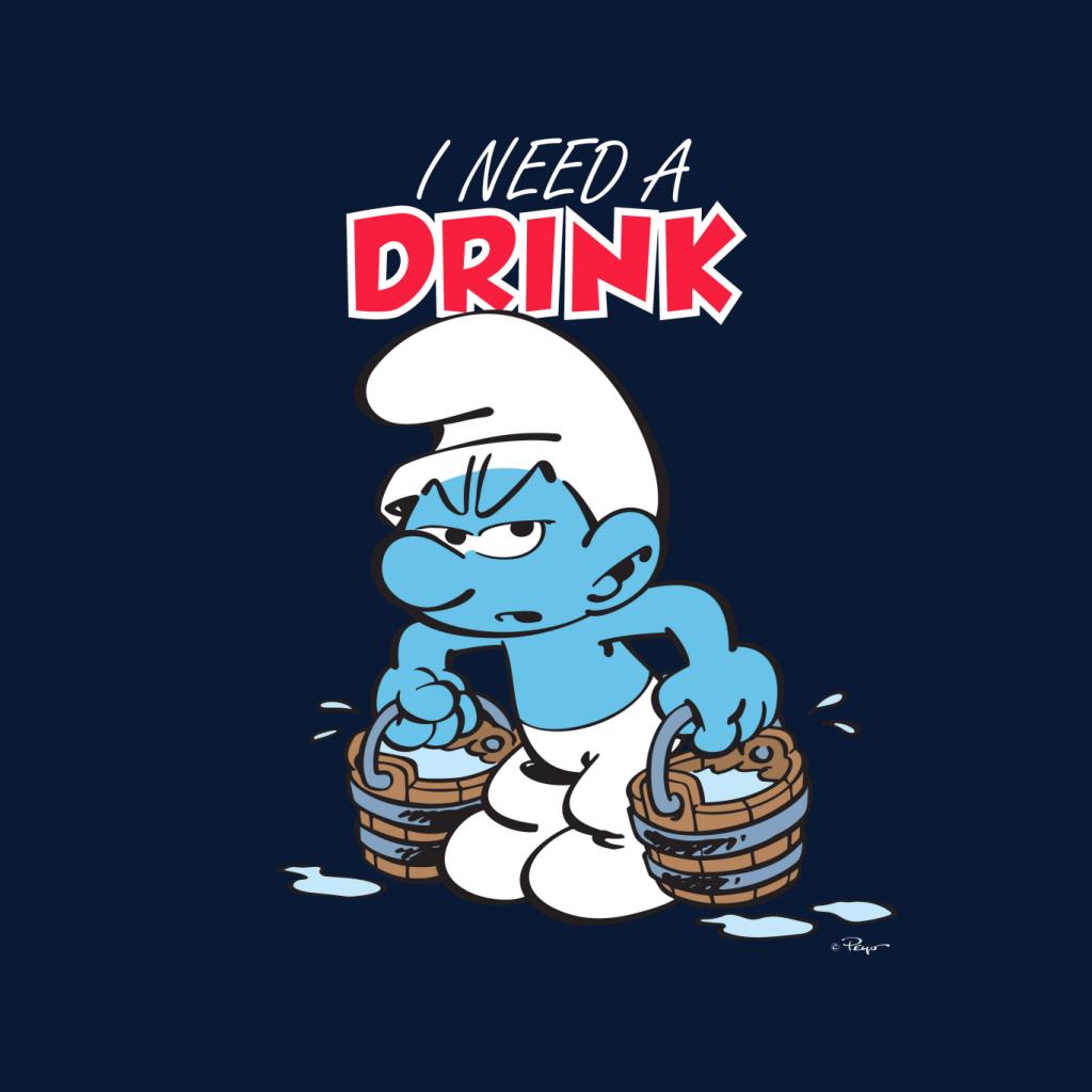 The Smurfs I Need A Drink Women's Hooded Sweatshirt-ALL + EVERY