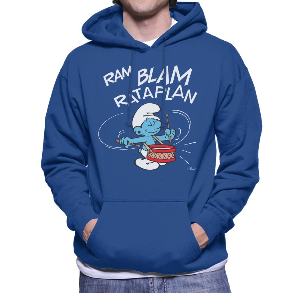 The Smurfs Ram Blam Rataplan Men's Hooded Sweatshirt-ALL + EVERY