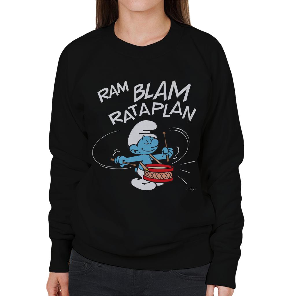 The Smurfs Ram Blam Rataplan Women's Sweatshirt-ALL + EVERY