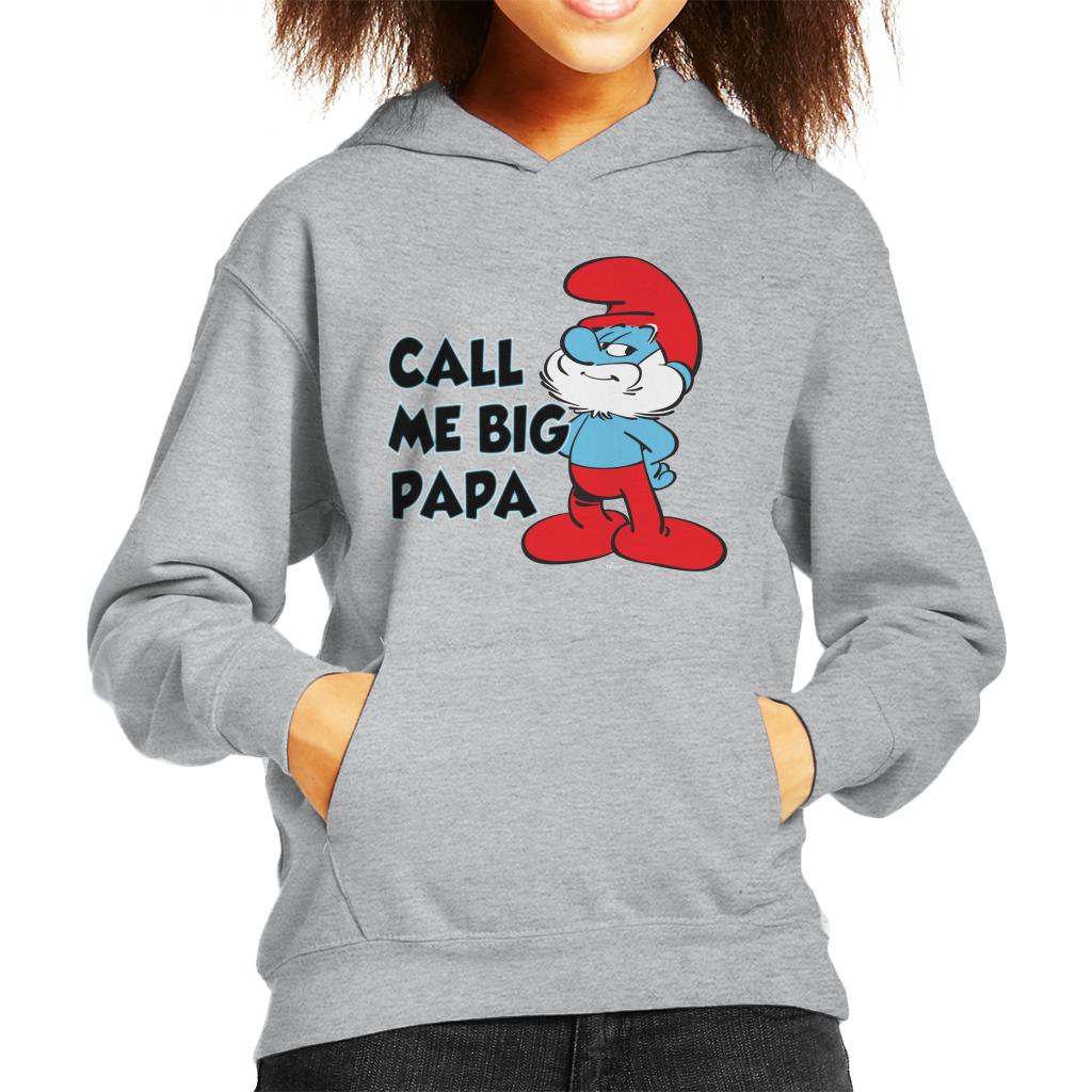 The Smurfs Call Me Big Papa Kid's Hooded Sweatshirt-ALL + EVERY