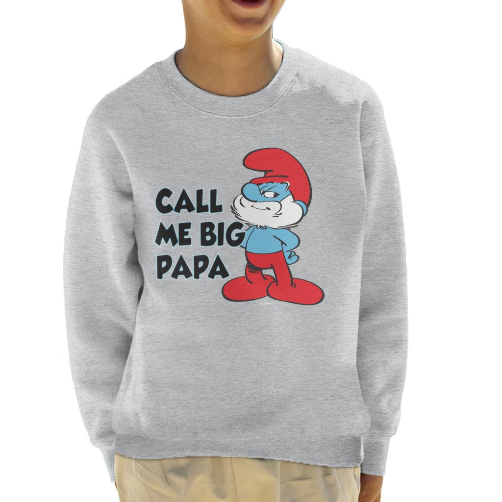 The Smurfs Call Me Big Papa Kid's Sweatshirt-ALL + EVERY