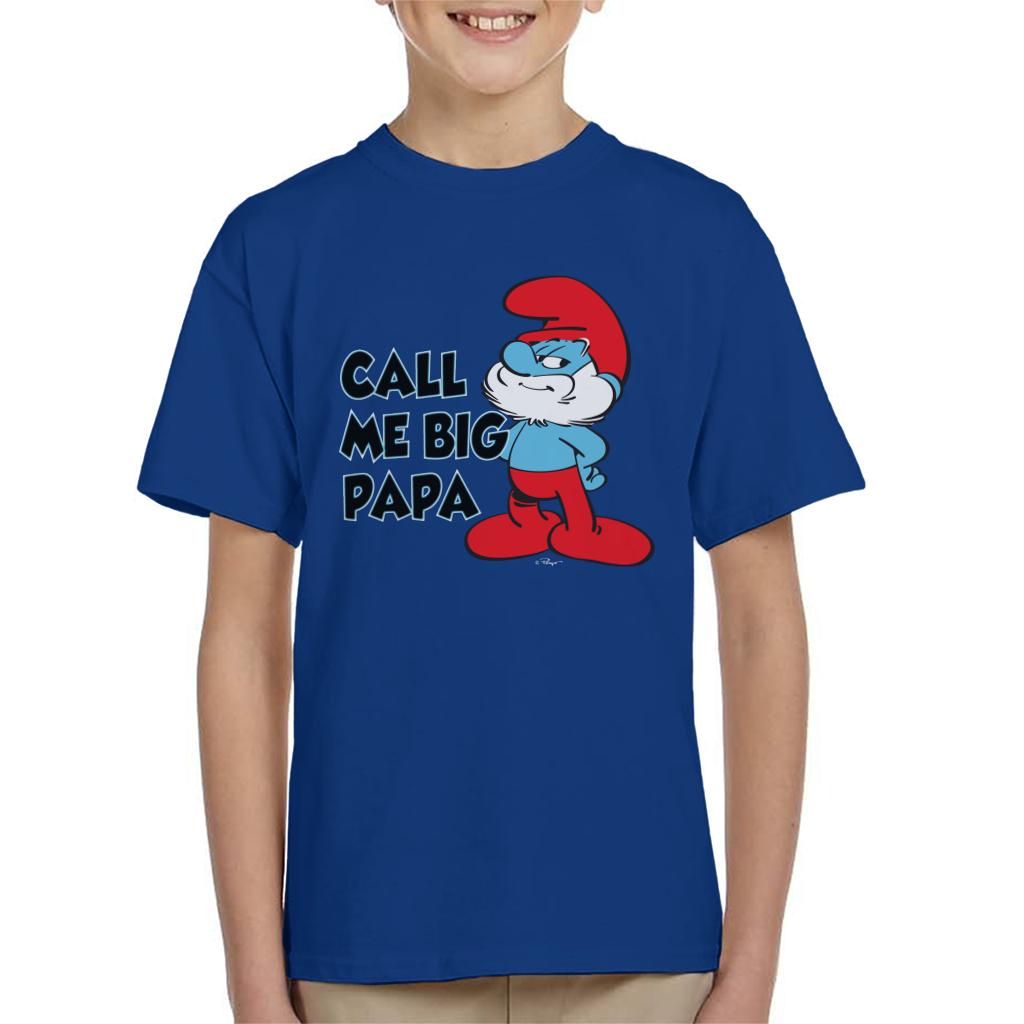 The Smurfs Call Me Big Papa Kid's T-Shirt-ALL + EVERY