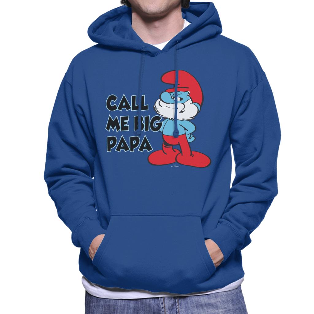 The Smurfs Call Me Big Papa Men's Hooded Sweatshirt-ALL + EVERY