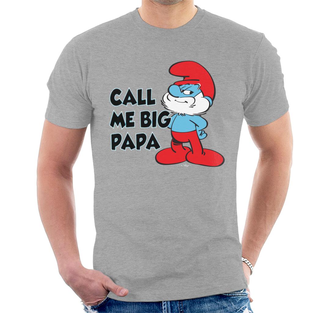 The Smurfs Call Me Big Papa Men's T-Shirt-ALL + EVERY