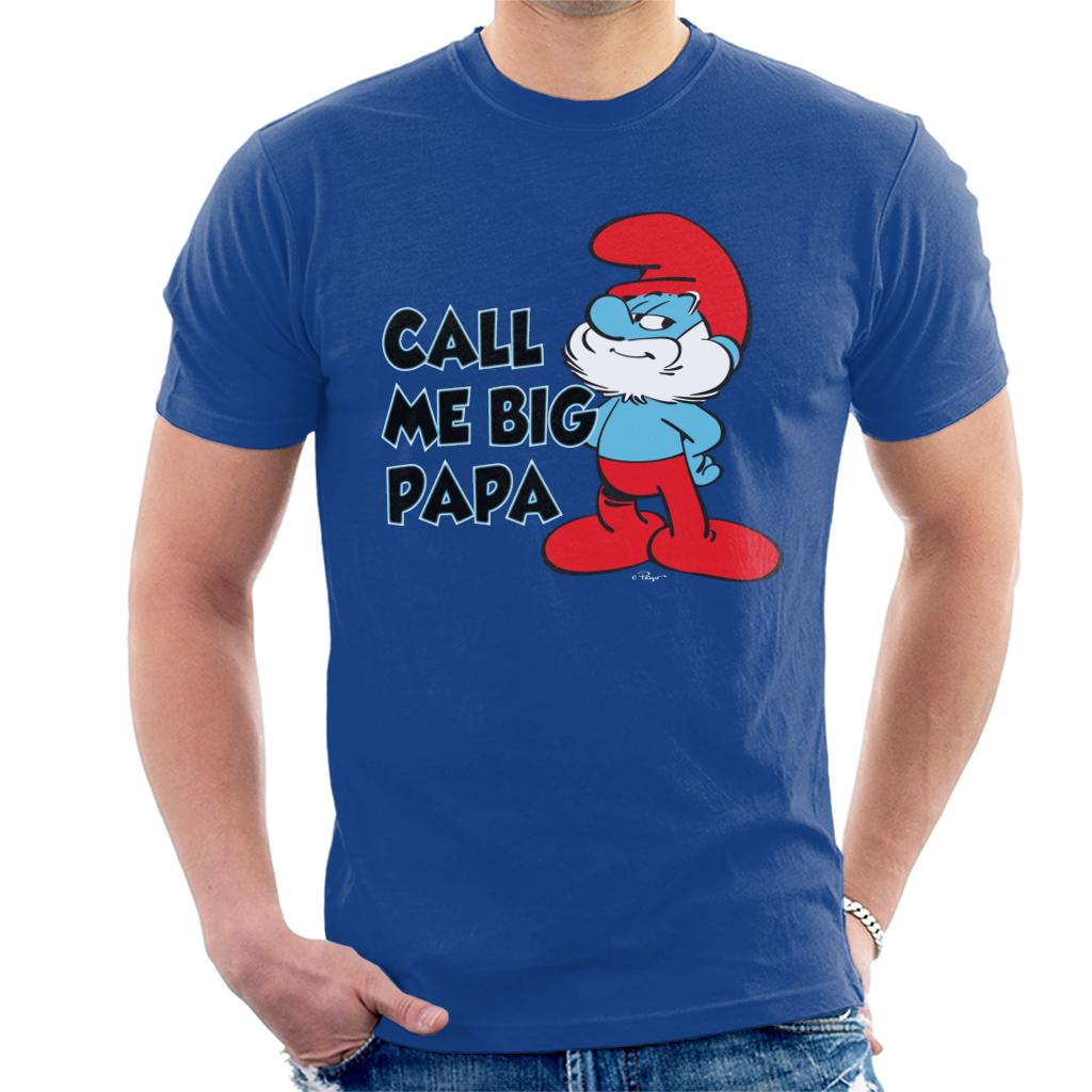 The Smurfs Call Me Big Papa Men's T-Shirt-ALL + EVERY