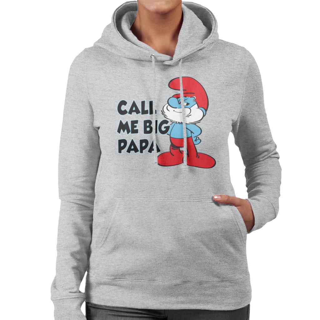 The Smurfs Call Me Big Papa Women's Hooded Sweatshirt-ALL + EVERY