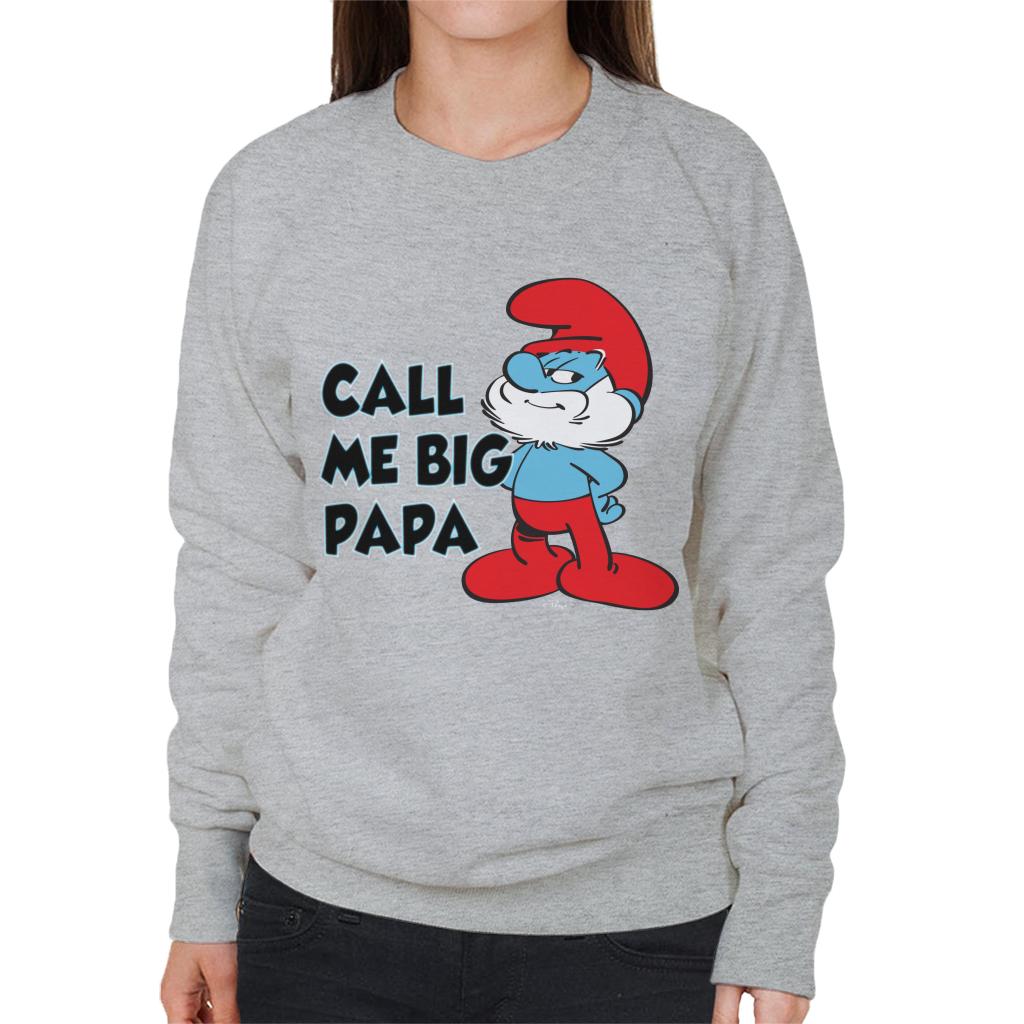 The Smurfs Call Me Big Papa Women's Sweatshirt-ALL + EVERY