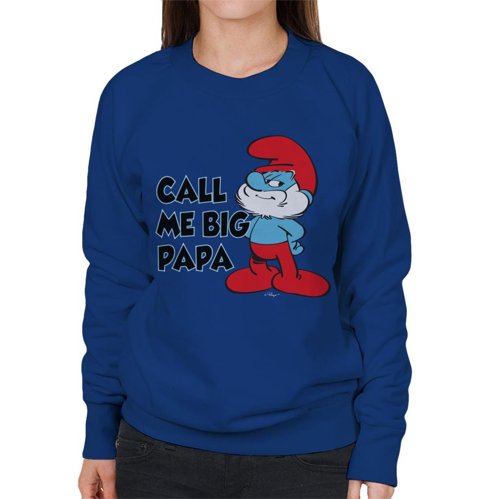 The Smurfs Call Me Big Papa Women's Sweatshirt-ALL + EVERY