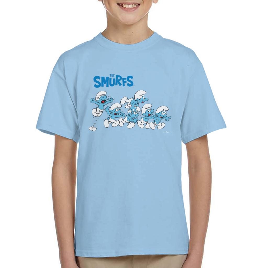 The Smurfs All Excited Kid's T-Shirt-ALL + EVERY