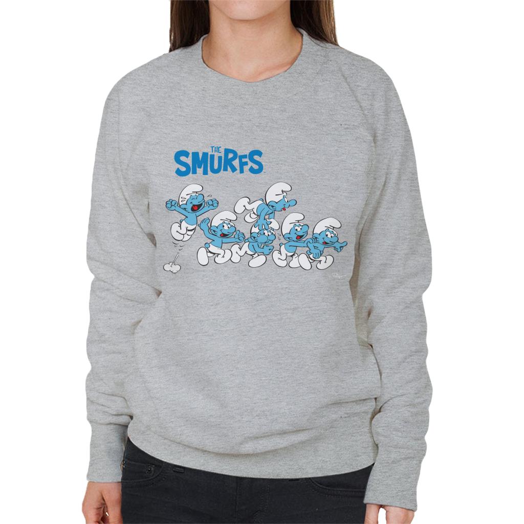 The Smurfs All Excited Women's Sweatshirt-ALL + EVERY