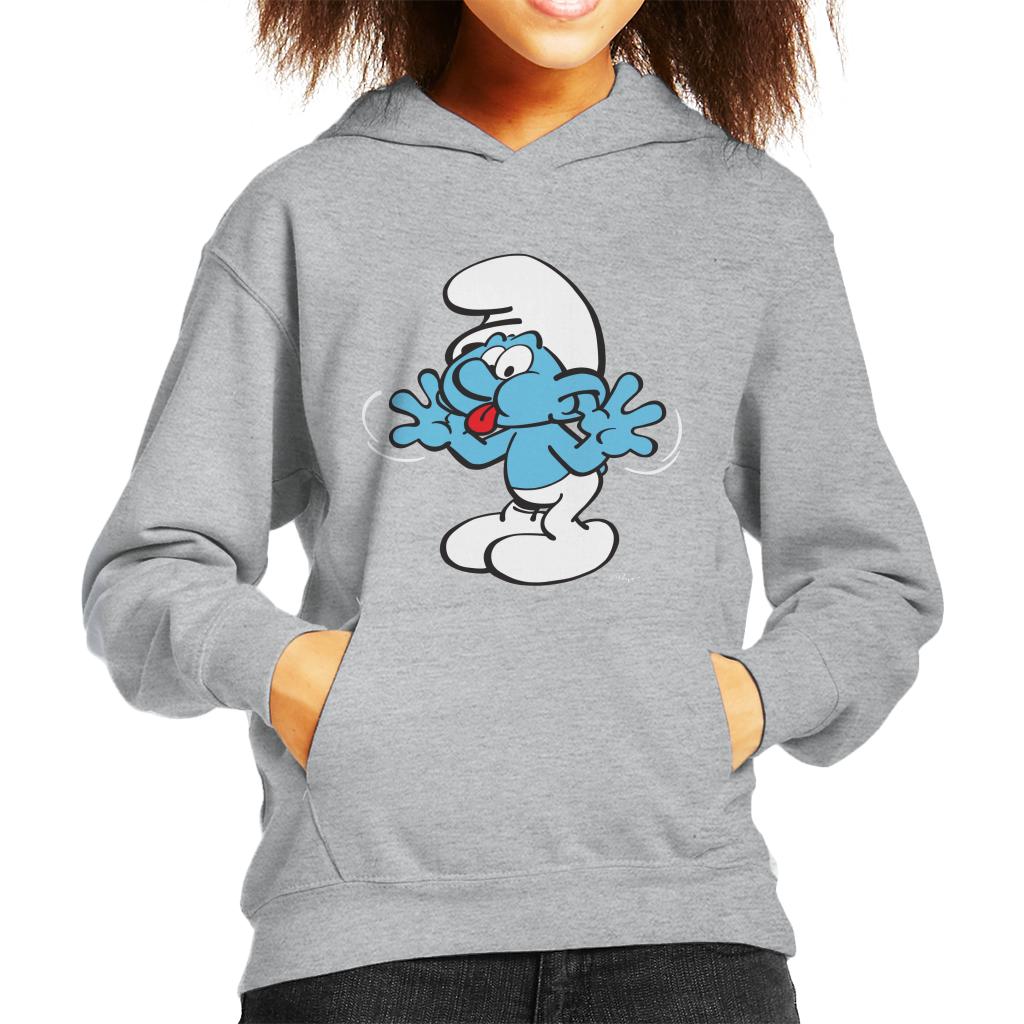 The Smurfs Blowing Raspberries Kid's Hooded Sweatshirt-ALL + EVERY