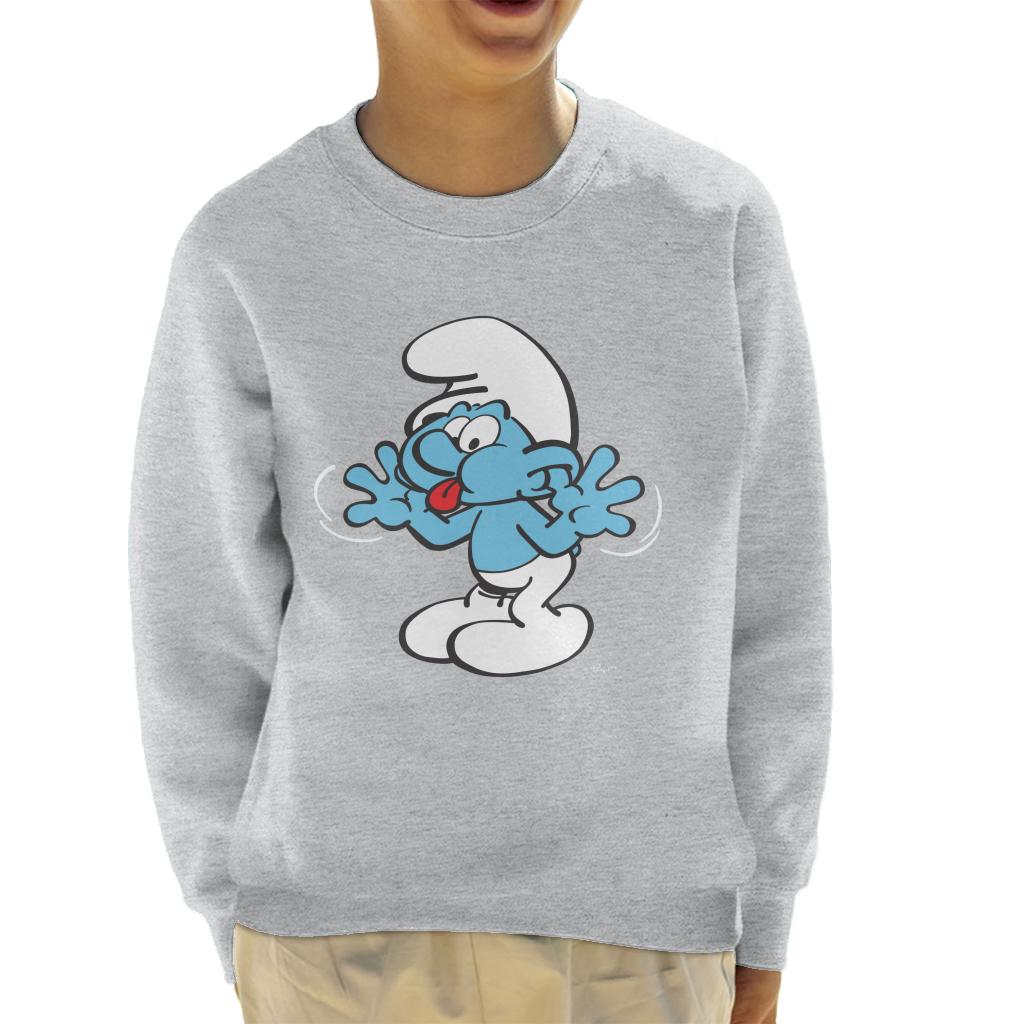 The Smurfs Blowing Raspberries Kid's Sweatshirt-ALL + EVERY