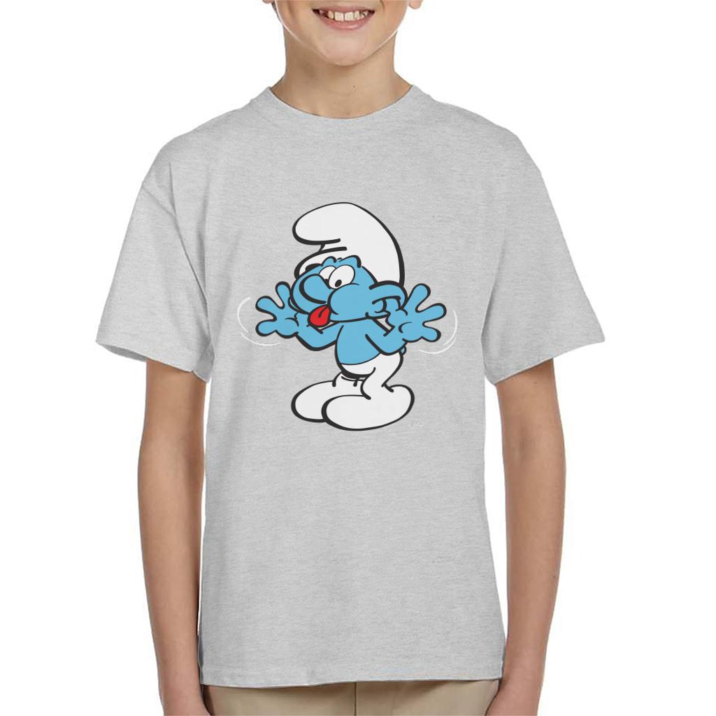 The Smurfs Blowing Raspberries Kid's T-Shirt-ALL + EVERY