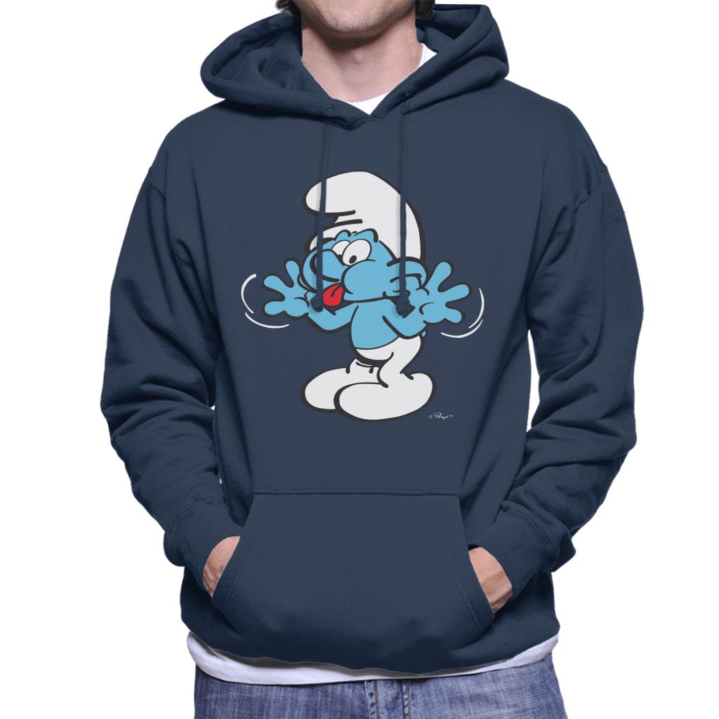 The Smurfs Blowing Raspberries Men's Hooded Sweatshirt-ALL + EVERY