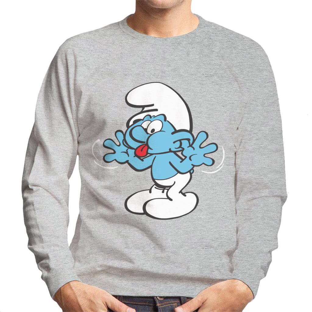 The Smurfs Blowing Raspberries Men's Sweatshirt-ALL + EVERY