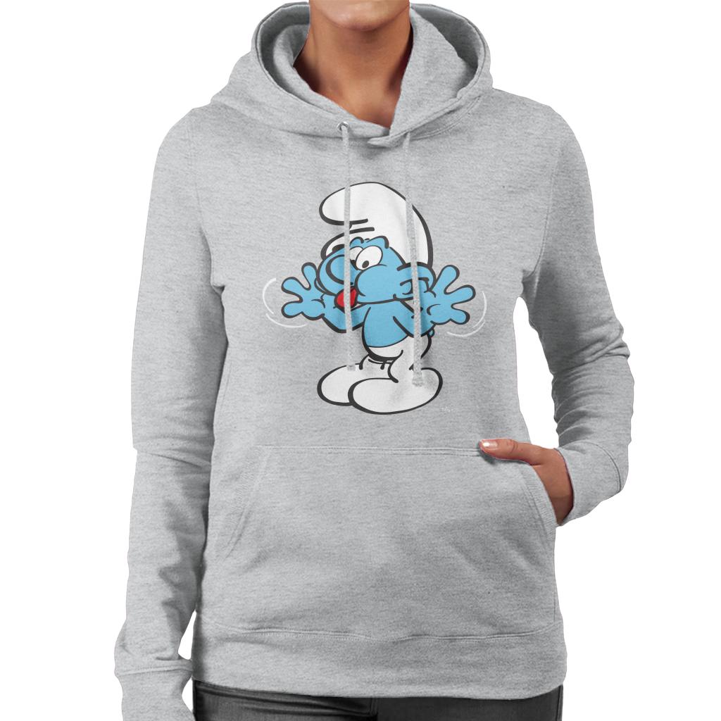 The Smurfs Blowing Raspberries Women's Hooded Sweatshirt-ALL + EVERY