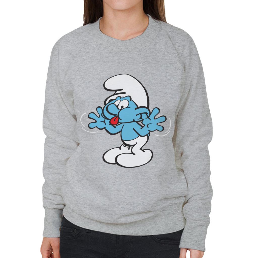 The Smurfs Blowing Raspberries Women's Sweatshirt-ALL + EVERY