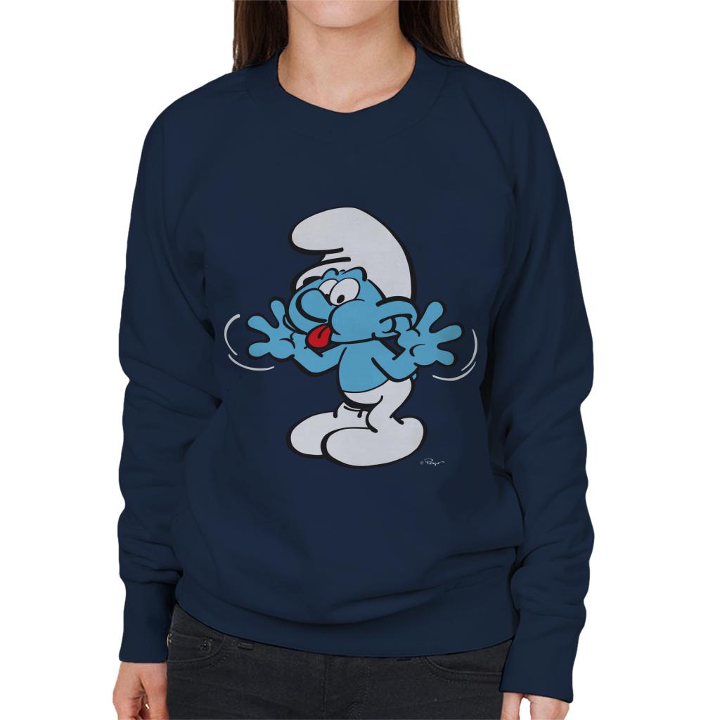 The Smurfs Blowing Raspberries Women's Sweatshirt-ALL + EVERY