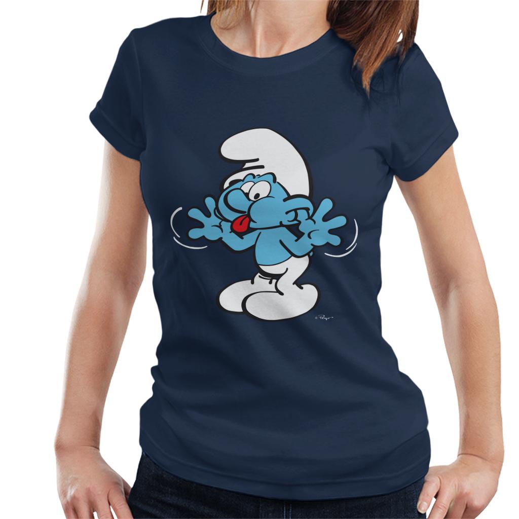 The Smurfs Blowing Raspberries Women's T-Shirt-ALL + EVERY