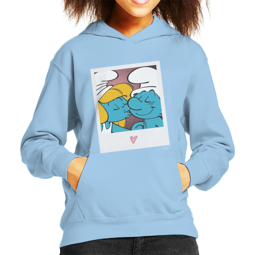 The Smurfs Hefty And Smurfette Kid's Hooded Sweatshirt-ALL + EVERY