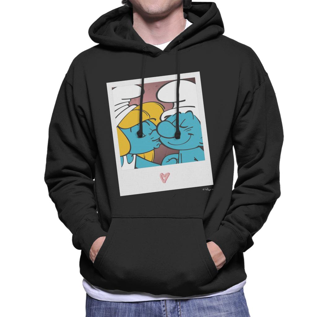 The Smurfs Hefty And Smurfette Men's Hooded Sweatshirt-ALL + EVERY