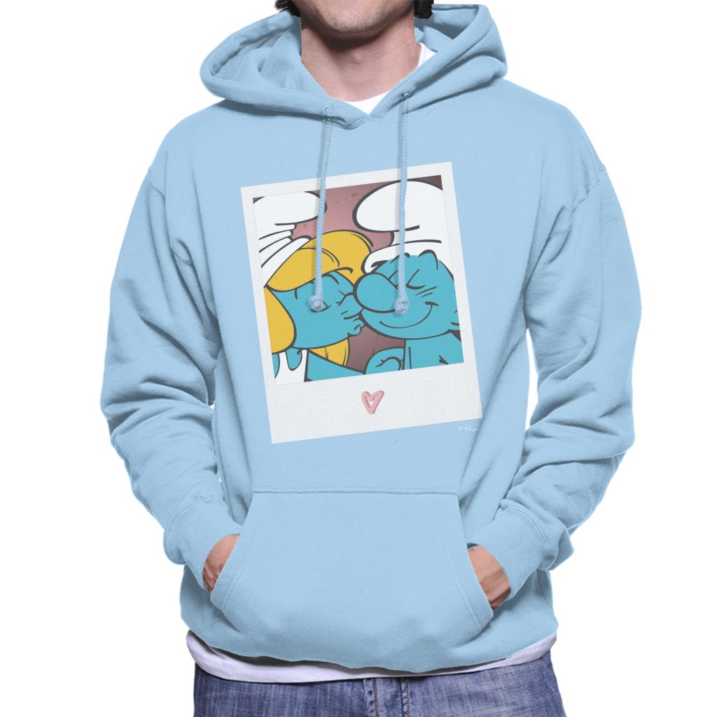 The Smurfs Hefty And Smurfette Men's Hooded Sweatshirt-ALL + EVERY