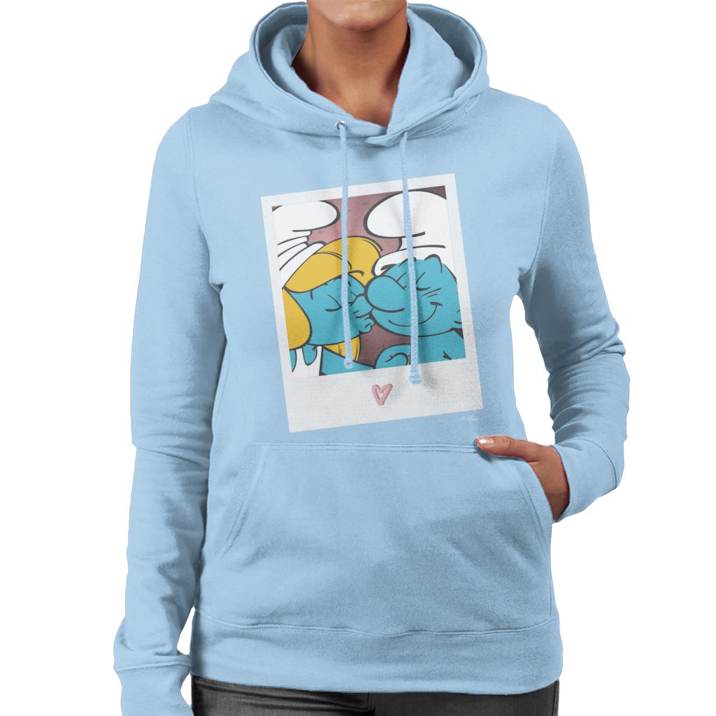 The Smurfs Hefty And Smurfette Women's Hooded Sweatshirt-ALL + EVERY