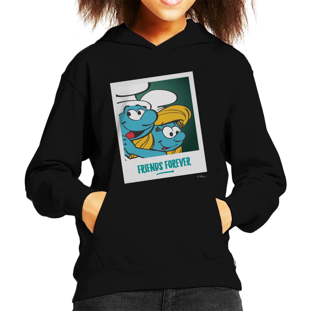 The Smurfs Hefty And Smurfette Friends Forever Kid's Hooded Sweatshirt-ALL + EVERY