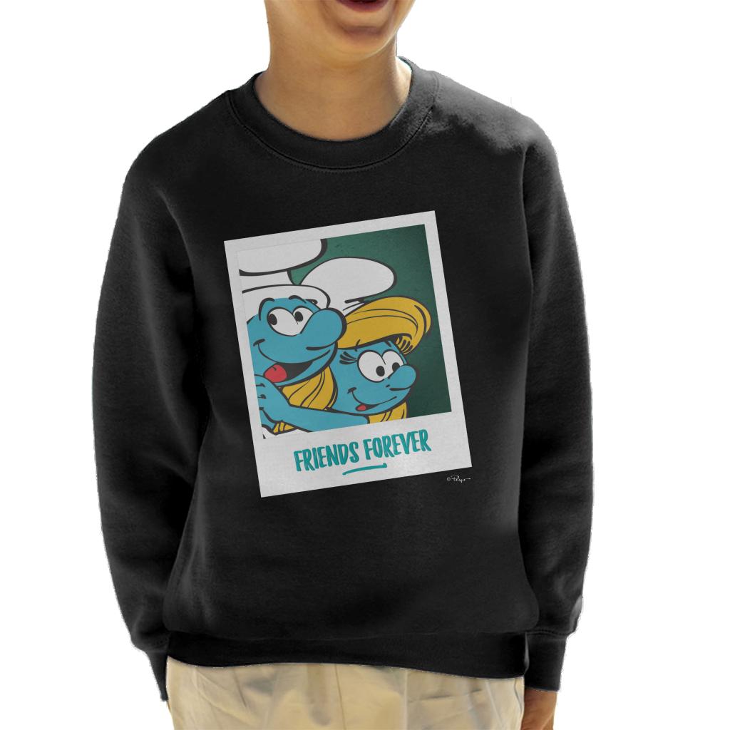 The Smurfs Hefty And Smurfette Friends Forever Kid's Sweatshirt-ALL + EVERY