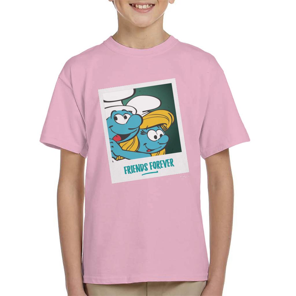 The Smurfs Hefty And Smurfette Friends Forever Kid's T-Shirt-ALL + EVERY