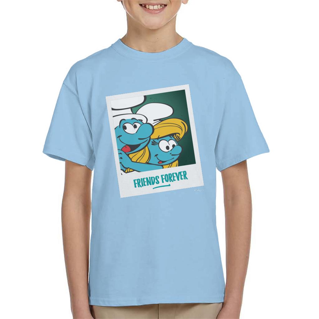 The Smurfs Hefty And Smurfette Friends Forever Kid's T-Shirt-ALL + EVERY