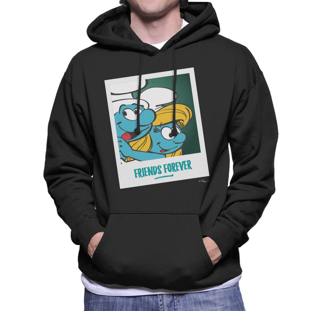 The Smurfs Hefty And Smurfette Friends Forever Men's Hooded Sweatshirt-ALL + EVERY