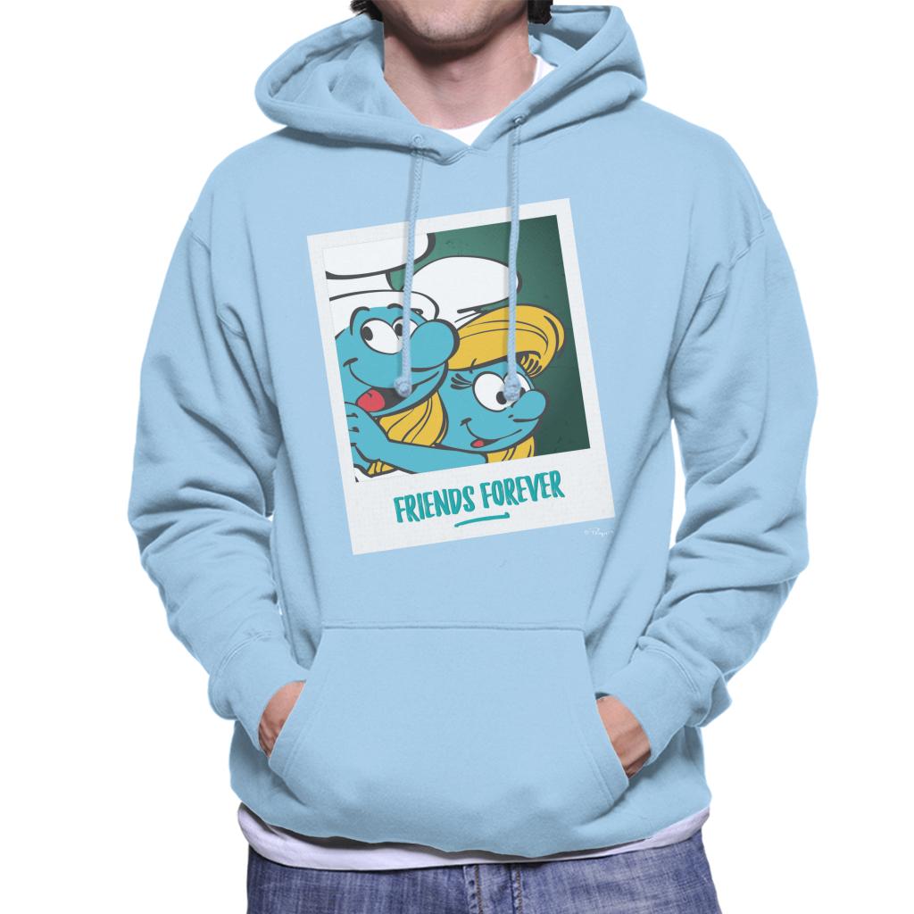 The Smurfs Hefty And Smurfette Friends Forever Men's Hooded Sweatshirt-ALL + EVERY