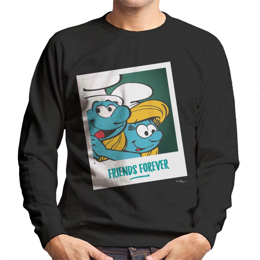 The Smurfs Hefty And Smurfette Friends Forever Men's Sweatshirt-ALL + EVERY