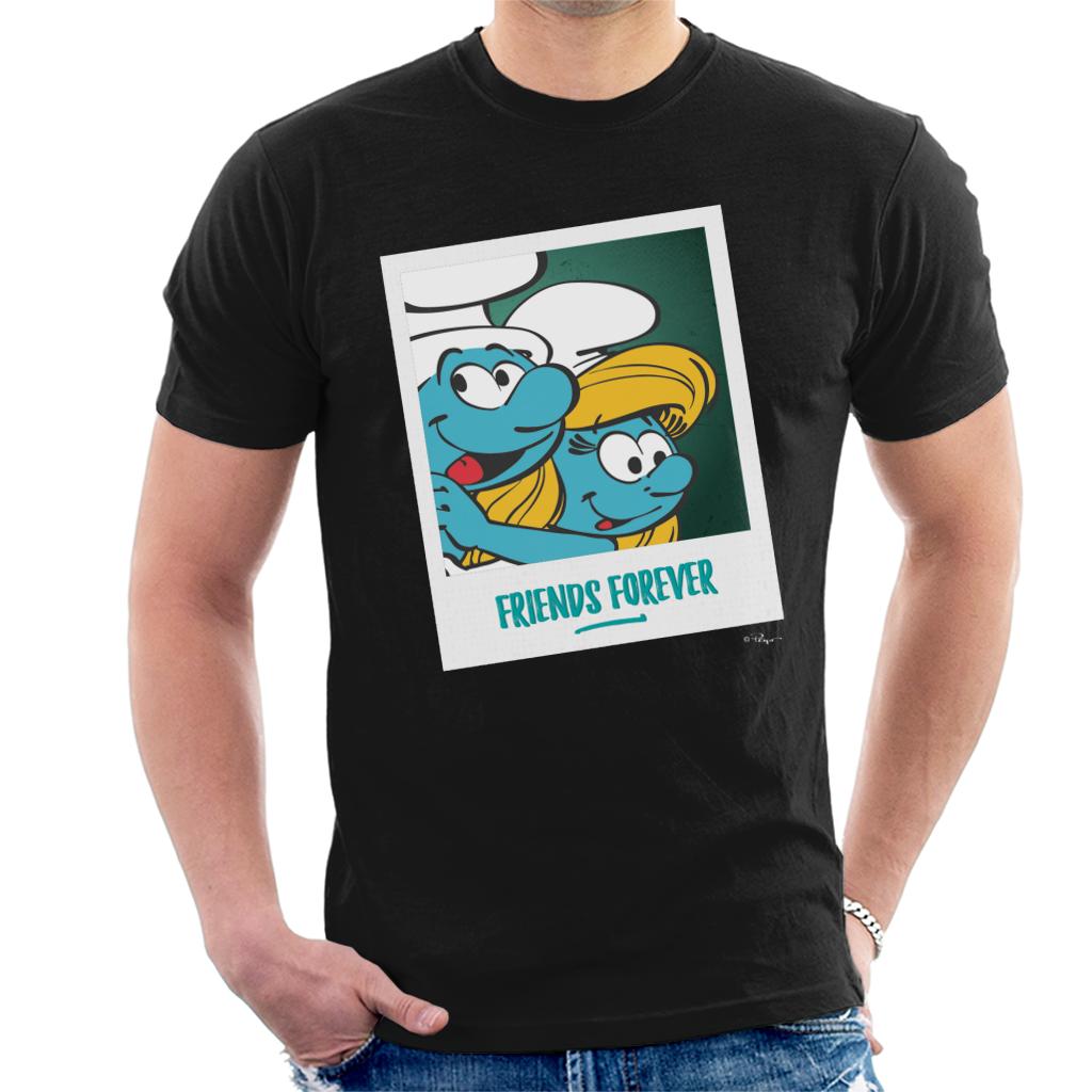 The Smurfs Hefty And Smurfette Friends Forever Men's T-Shirt-ALL + EVERY