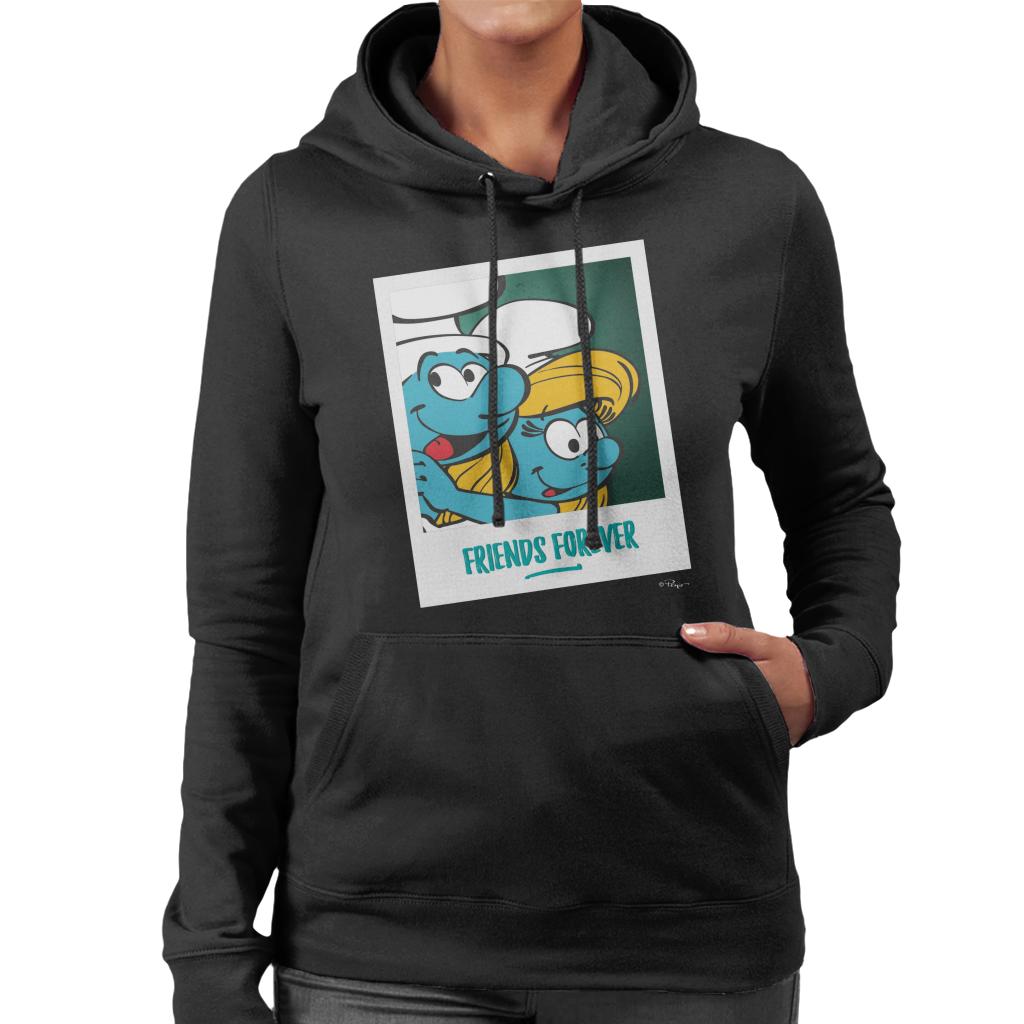 The Smurfs Hefty And Smurfette Friends Forever Women's Hooded Sweatshirt-ALL + EVERY