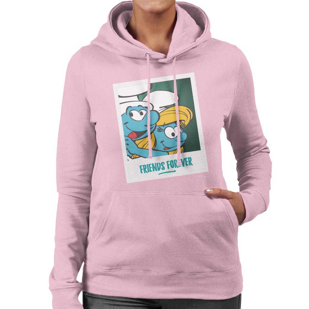 The Smurfs Hefty And Smurfette Friends Forever Women's Hooded Sweatshirt-ALL + EVERY