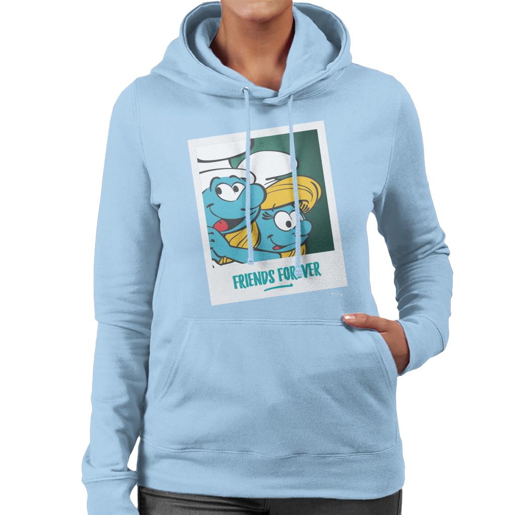 The Smurfs Hefty And Smurfette Friends Forever Women's Hooded Sweatshirt-ALL + EVERY